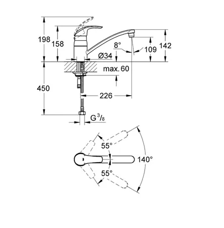 Фото Смеситель GROHE Eurosmart 33281001