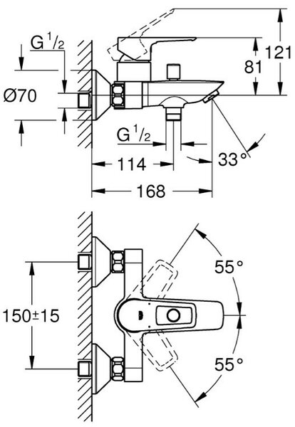 Цена Смеситель GROHE 23602001 BauLoop