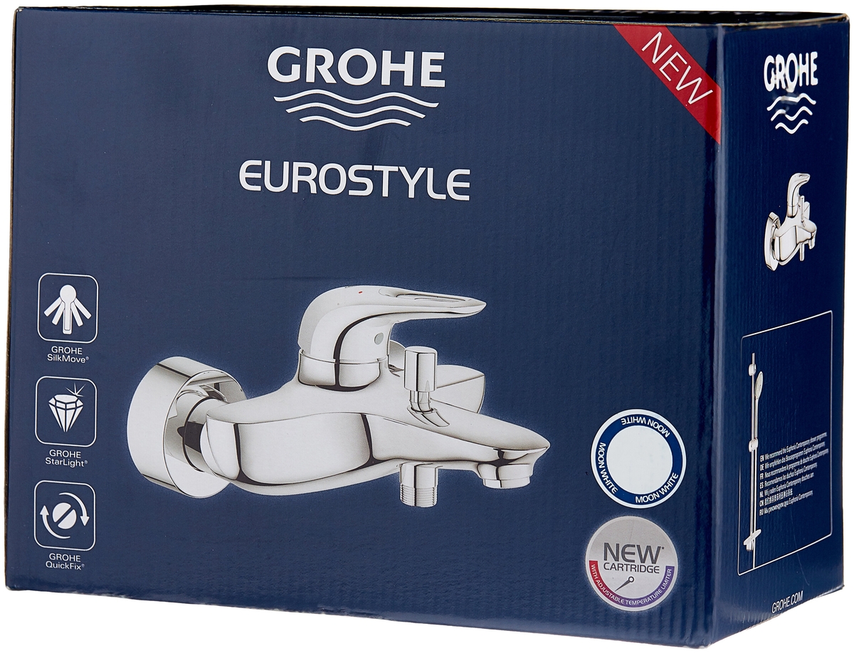 Фото GROHE Смеситель для ванны с изливом GROHE EuroStyle New 33591lS3