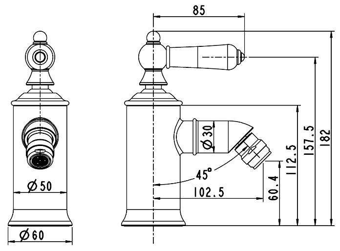 Фото BRAVAT F375109C BRAVAT ART смеситель для биде, хром (к/к 8)