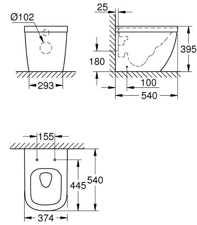 Фото Унитаз GROHE Euro Ceramic 39339000 альпин-белый