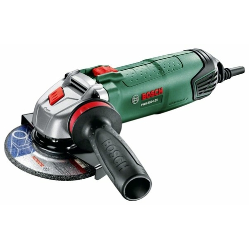 Шлифмашина BOSCH PWS 850-125 CE +алмазный диск+3 обдирочных диска (06033A2708)