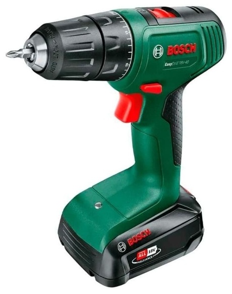 Дрель-шуруповерт BOSCH Easydrill 18V-40 (1x 2,0Aч) + AL18V-20 кейс 06039D8004