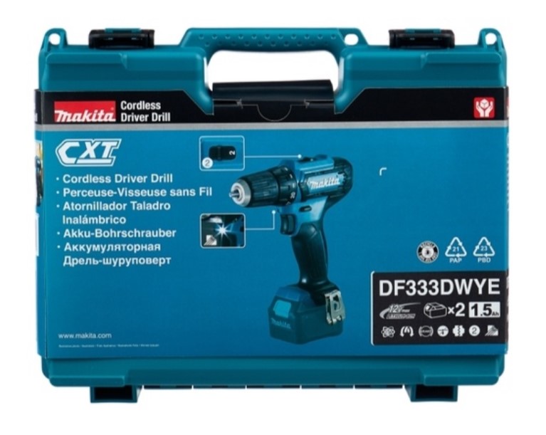 Картинка Дрель-шуруповерт MAKITA DF333DWYE