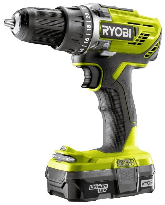 Фото Дрель-шуруповерт RYOBI R18DD3-120S