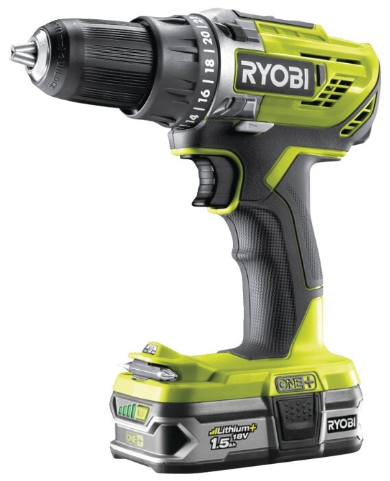 Фото Дрель-шуруповерт RYOBI R18DD3-215S