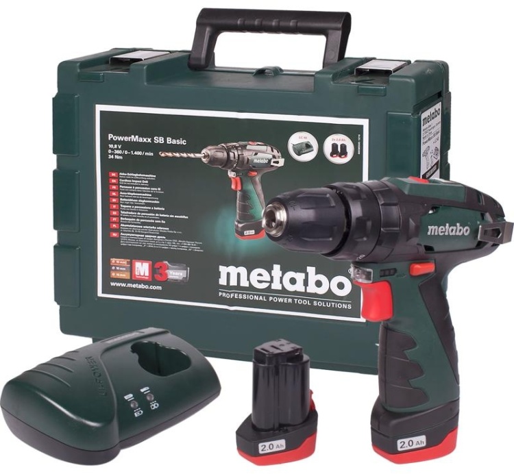 Картинка Дрель-шуруповерт METABO PowerMaxx SB Basic (600385500)