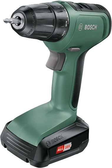 Дрель-шуруповерт BOSCH UniversalDrill 18V (2x1,5 Ah) + AL 1810 CV 06039D4002