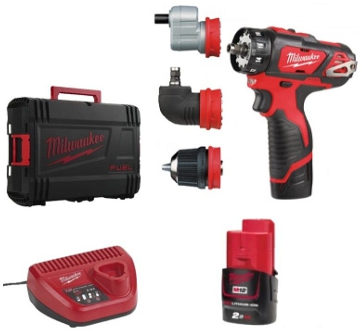 Фото Дрель-шуруповерт MILWAUKEE M12BDDXKIT-202C (4933447836)