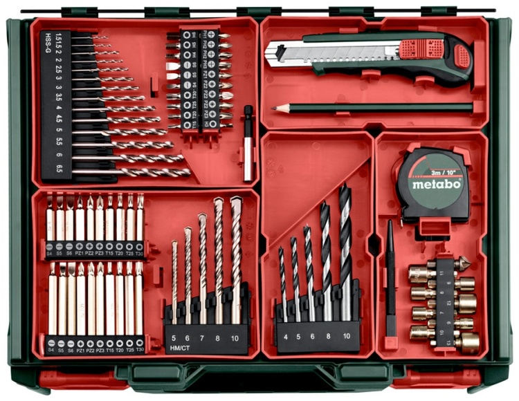Фотография Дрель-шуруповерт METABO SB 18 L BL Set (613157710) (кейс с набором из 78 пр.)