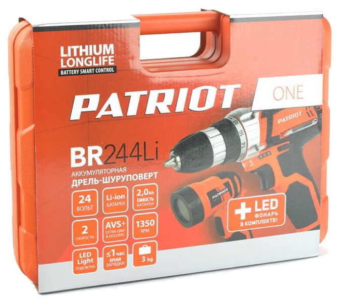 Дрель-шуруповерт PATRIOT BR 244Li LED Казахстан