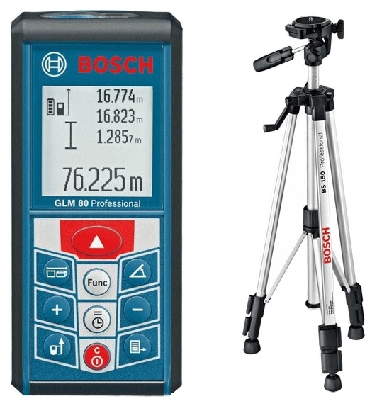 Лазерный дальномер BOSCH GLM 80+BT 150 (06159940A1)