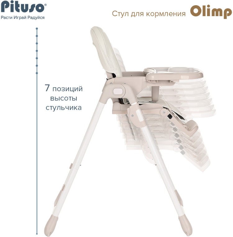Цена Стульчики для кормления PITUSO Olimp Milk White/Молочно-белый (C1-Milk White)