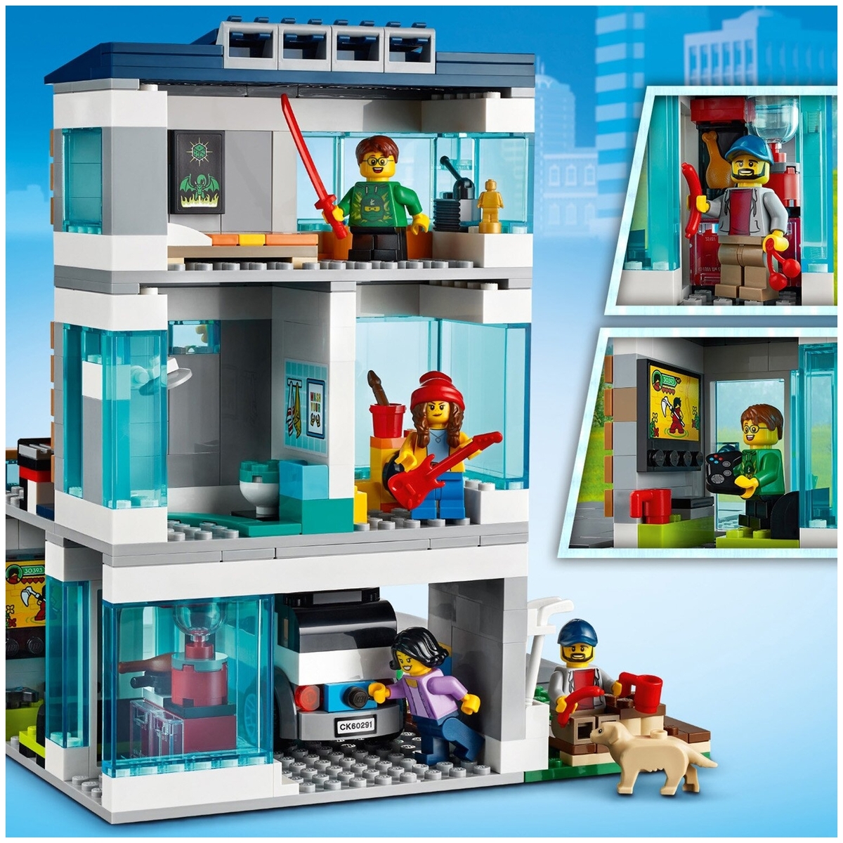 Конструктор LEGO 60291 Город Современный дом для семьи Казахстан