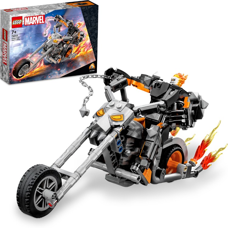 Картинка Конструктор LEGO 76245 Супер Герои Призрачный гонщик с роботом и мотоциклом