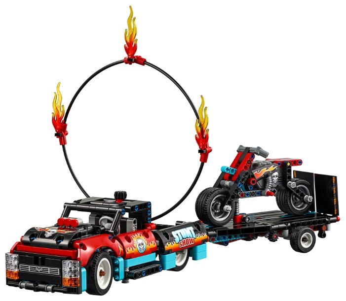 Цена Конструктор LEGO Шоу трюков на грузовиках и мотоциклах Technic 42106