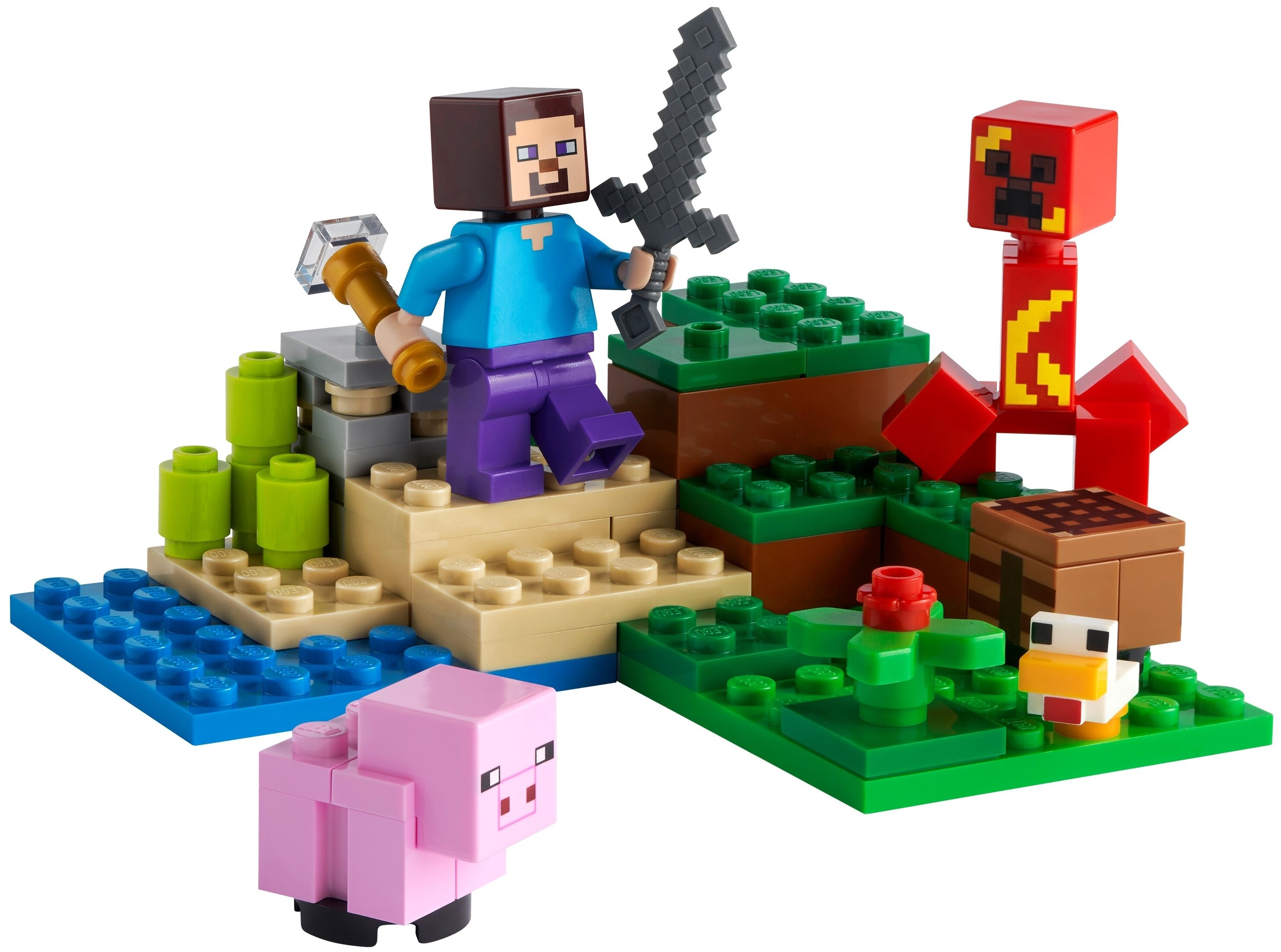 Картинка Конструктор LEGO 21177 Minecraft Засада Крипера
