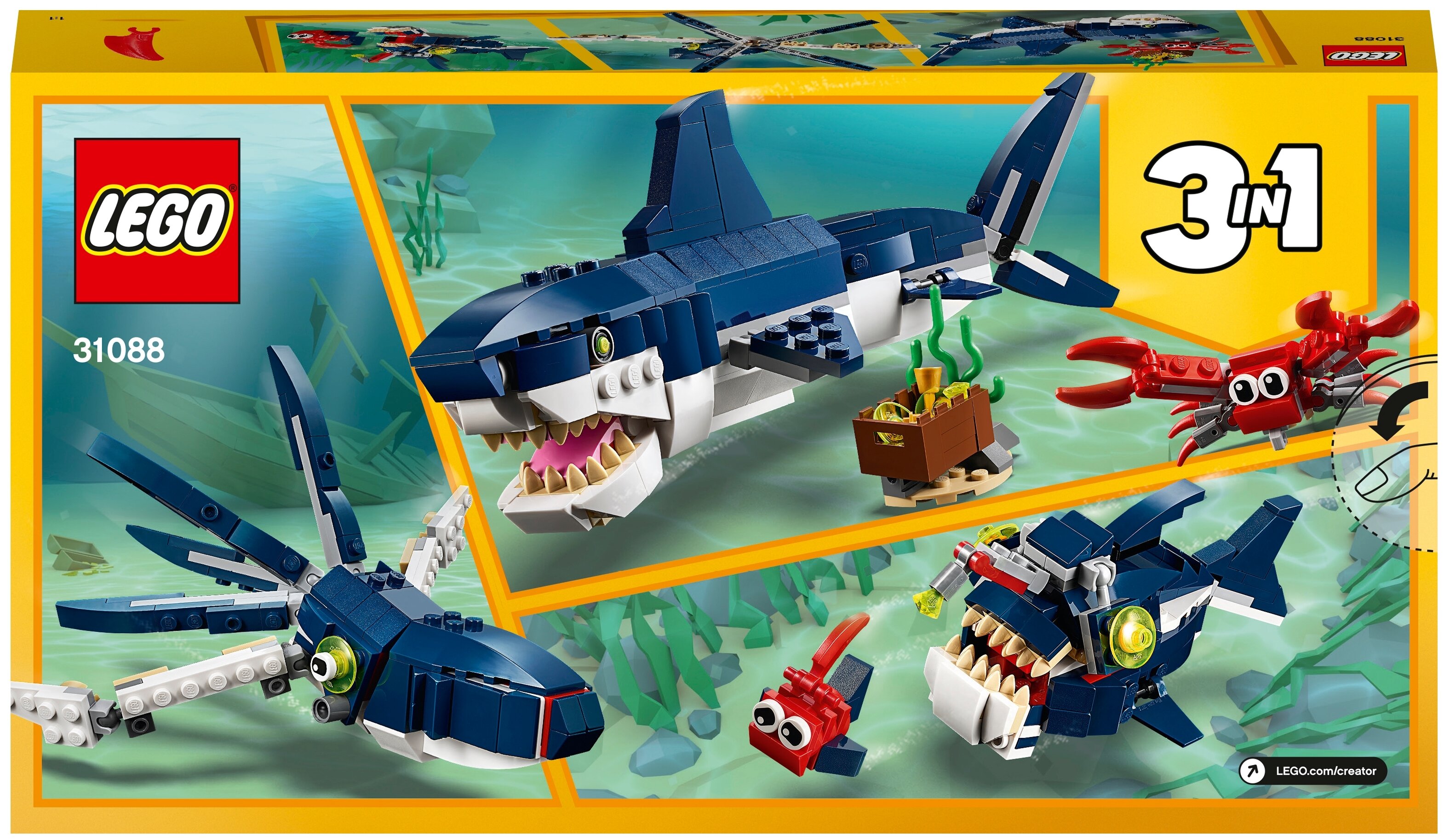 Фото Конструктор LEGO 31088 Криэйтор Обитатели морских глубин