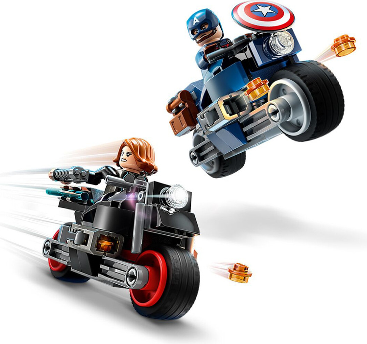 Фотография Конструктор LEGO 76260 Супер Герои Черная вдова и Капитан Америки на мотоциклах