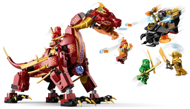 Фотография Конструктор LEGO 71793 Ниндзяго Лавовый дракон-трансформер