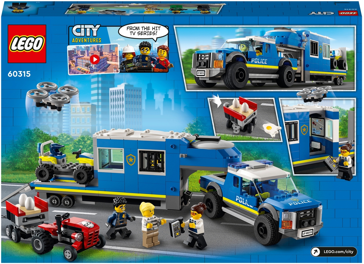 Фото Конструктор LEGO 60315 Город Полицейский мобильный командный трейлер