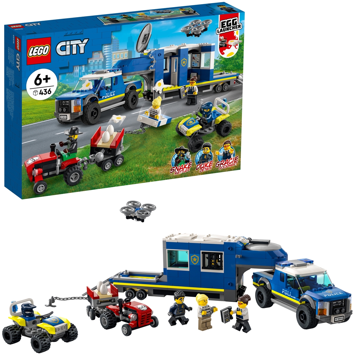 Фотография Конструктор LEGO 60315 Город Полицейский мобильный командный трейлер