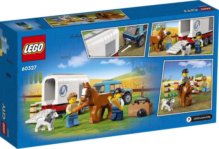 Фото Конструктор LEGO Машина с прицепом для лошади CITY 60327