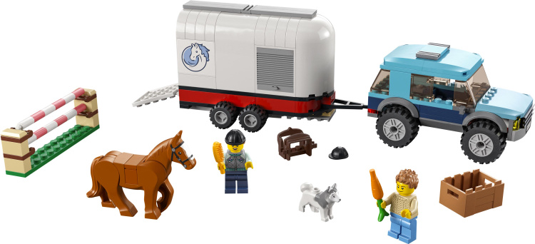 Конструктор LEGO Машина с прицепом для лошади CITY 60327 Казахстан