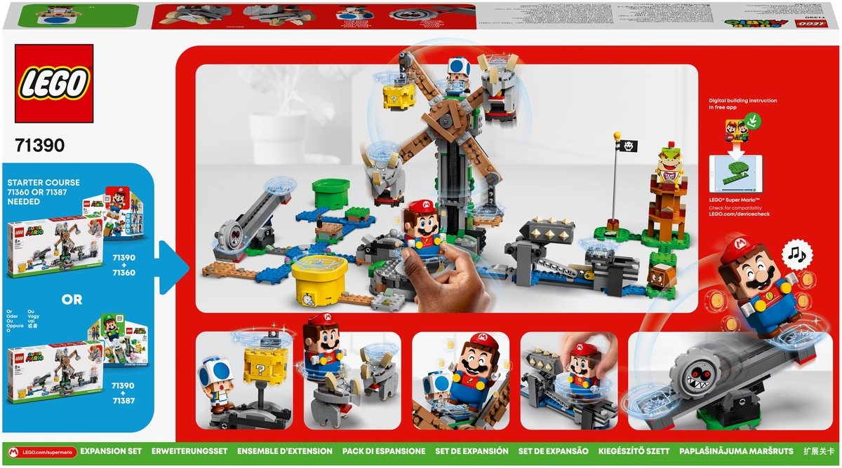 Фото Конструктор LEGO 71390 Super Mario Дополнительный набор «Нокдаун резноров»