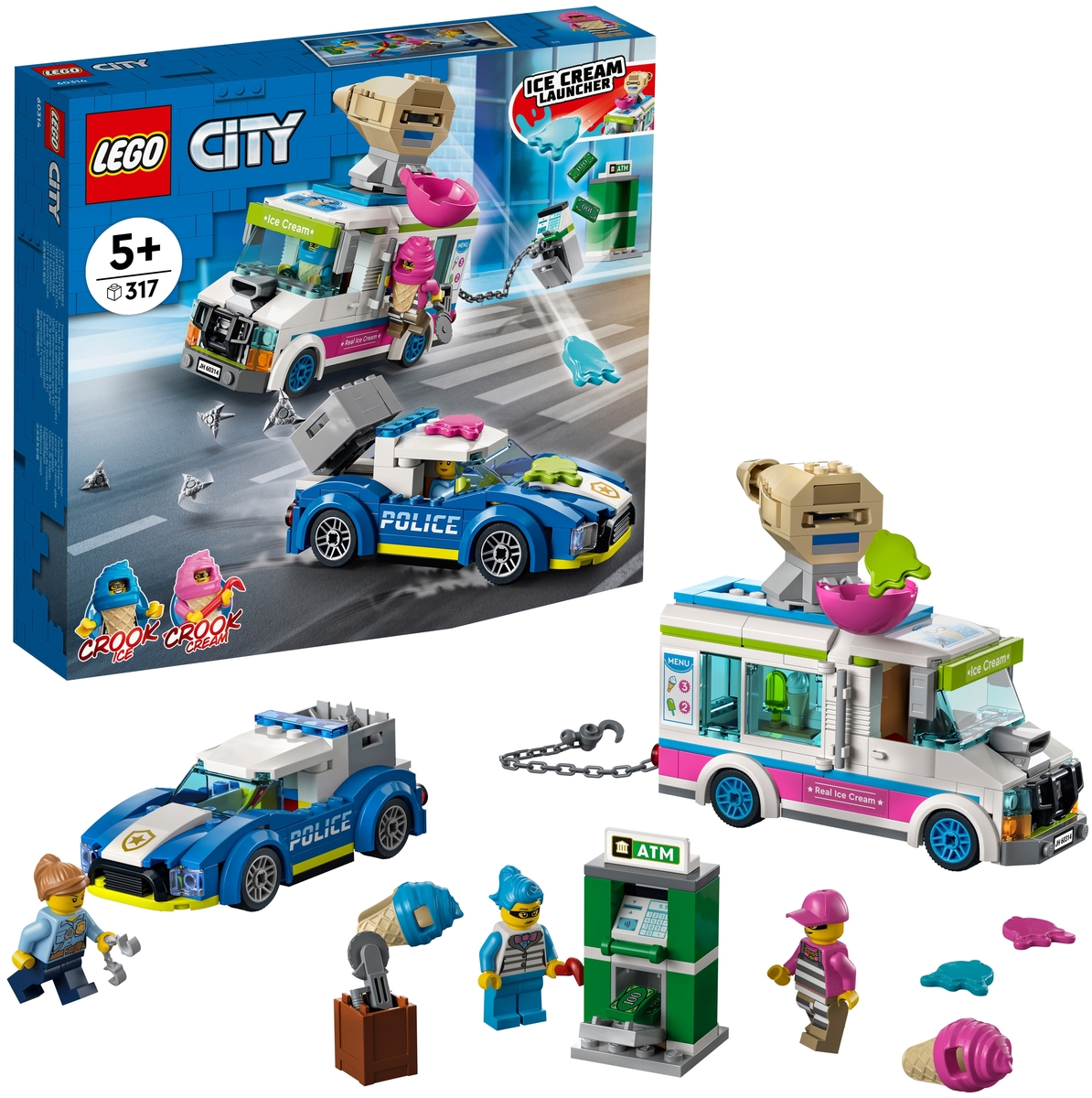 Фотография Конструктор LEGO 60314 Город Погоня полиции за грузовиком с мороженым