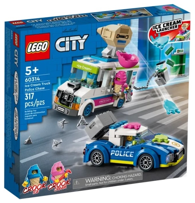 Конструктор LEGO 60314 Город Погоня полиции за грузовиком с мороженым Казахстан