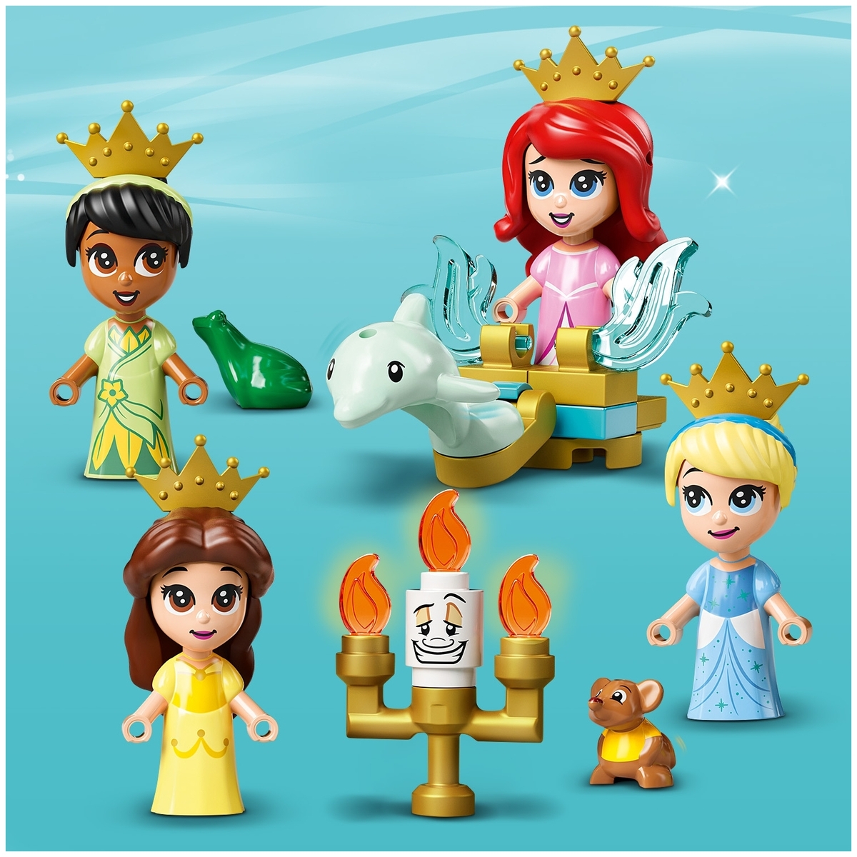 Цена Конструктор LEGO 43193 Принцессы Дисней Книга сказочных приключений Ариэль, Белль, Золушки и Тианы