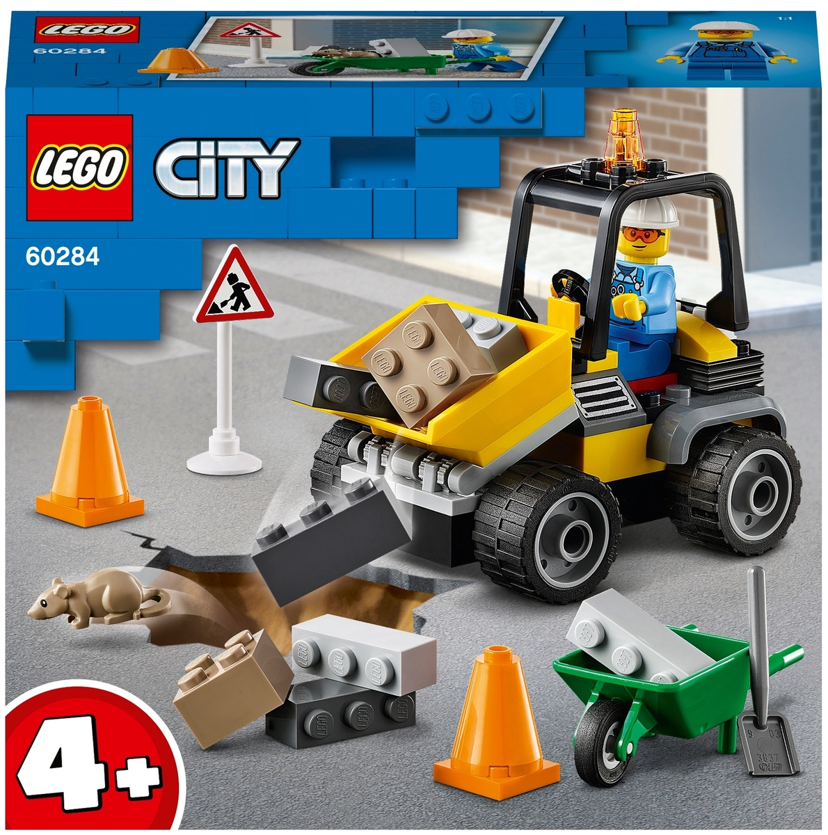 Конструктор LEGO 60284 Город Автомобиль для дорожных работ