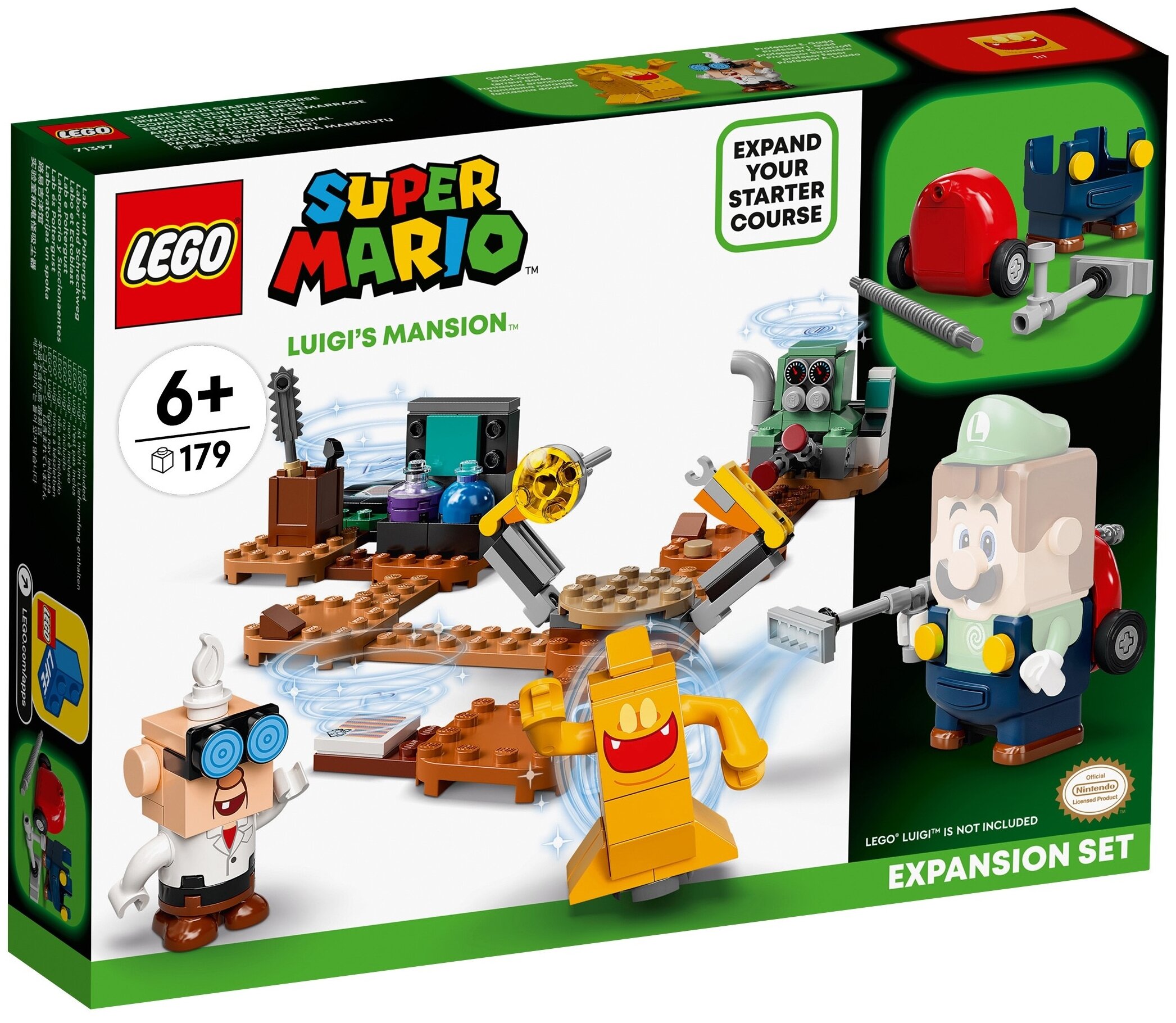 Конструктор LEGO 71397 Super Mario Дополнительный набор «Luigi’s Mansion™: лаборатория» Казахстан