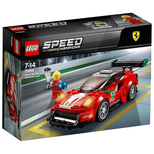 Фото Конструктор LEGO Ferrari 488 GT3 Scuderia Co. Speed Champions 75886