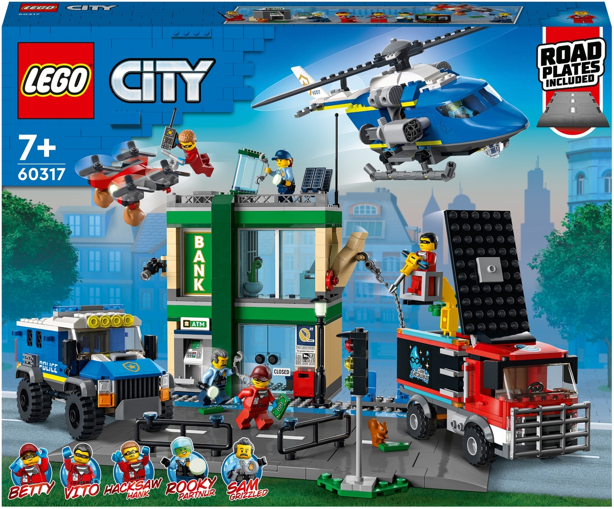 Фото Конструктор LEGO 60317 Город Полицейская погоня в банке