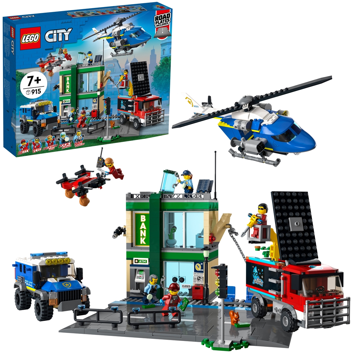 Фотография Конструктор LEGO 60317 Город Полицейская погоня в банке
