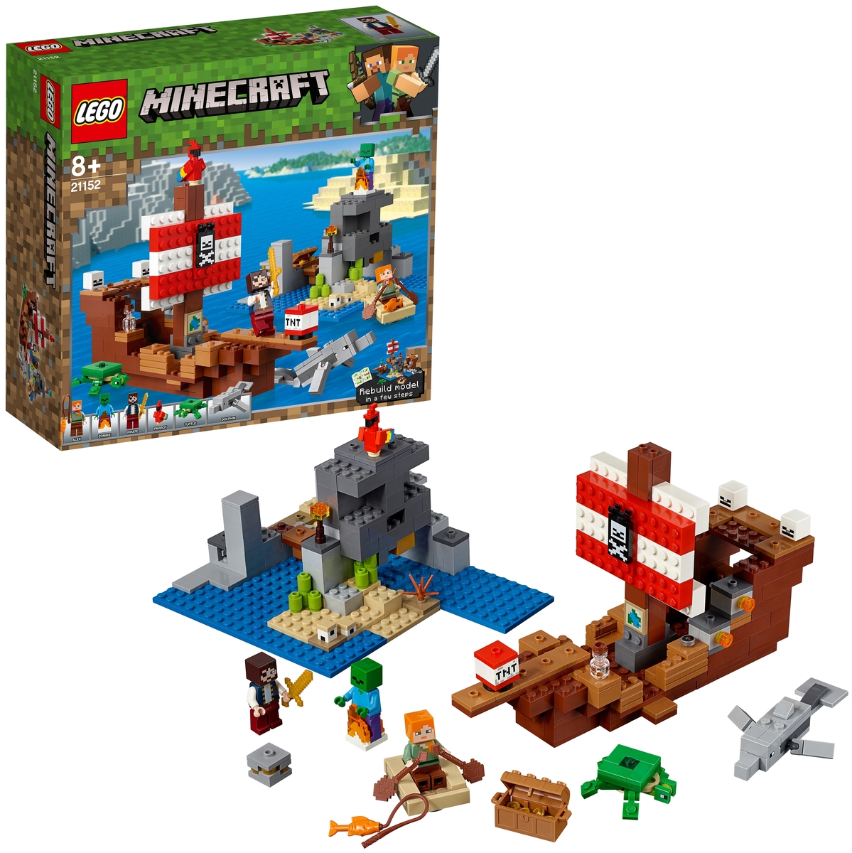 Фотография Конструктор LEGO 21152 Minecraft Приключения на пиратском корабле