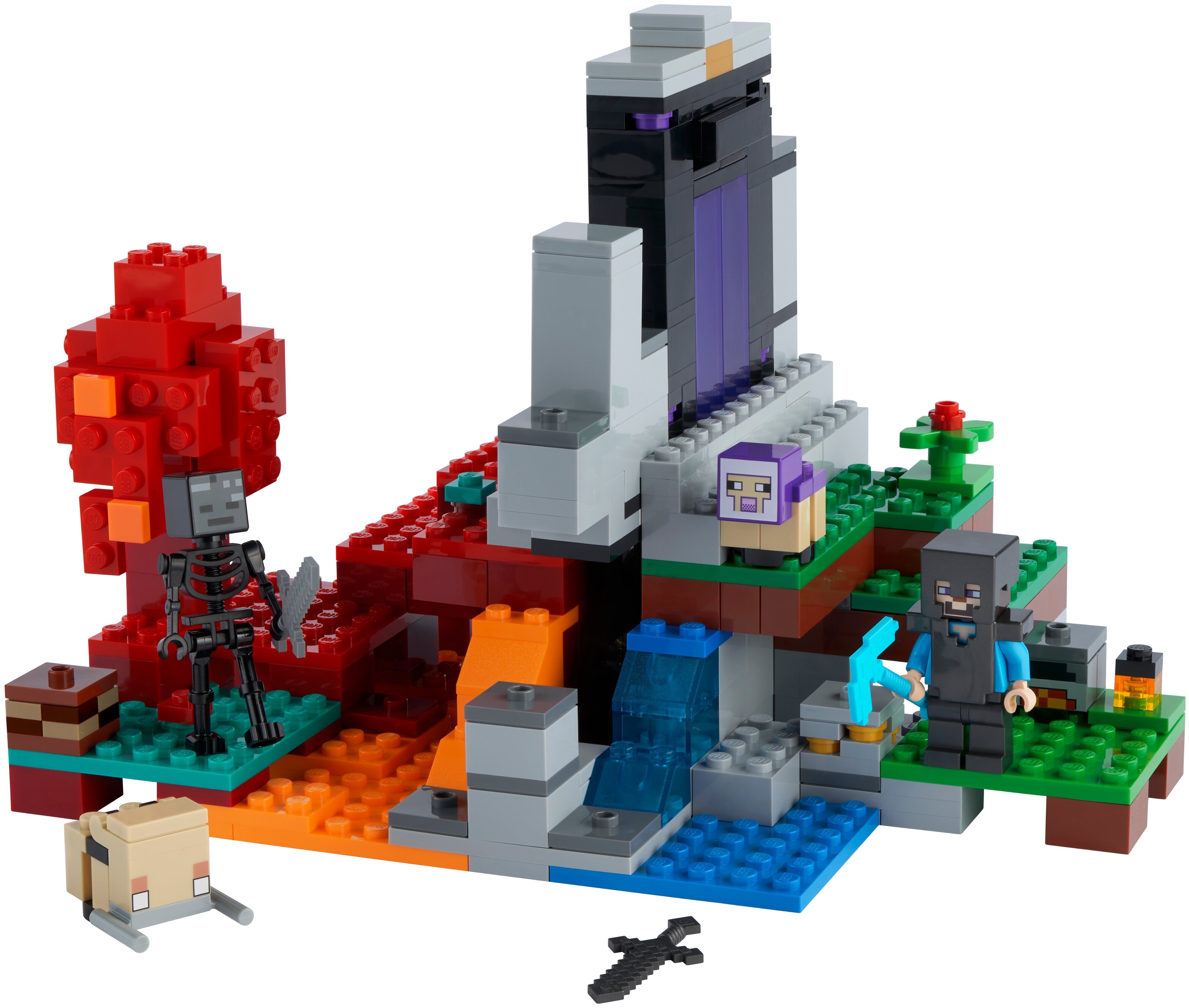 Картинка Конструктор LEGO 21172 Minecraft Разрушенный портал