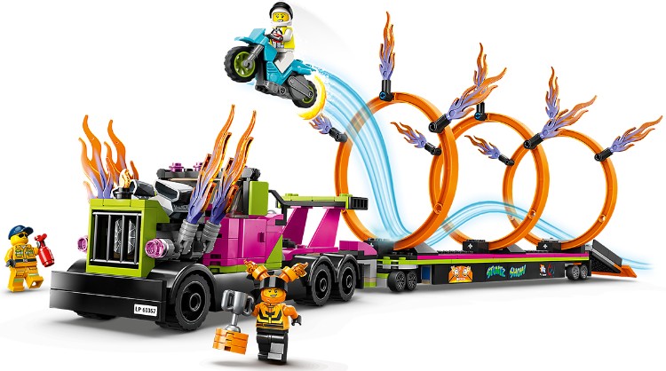Картинка Конструктор LEGO 60357 Город Трюковый грузовик и огненное кольцо