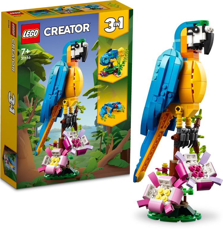 Картинка Конструктор LEGO 31136 Creator Экзотический попугай