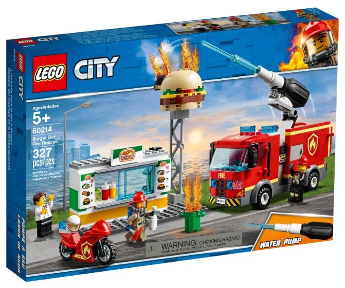 Конструктор LEGO Пожар в бургер-кафе CITY 60214