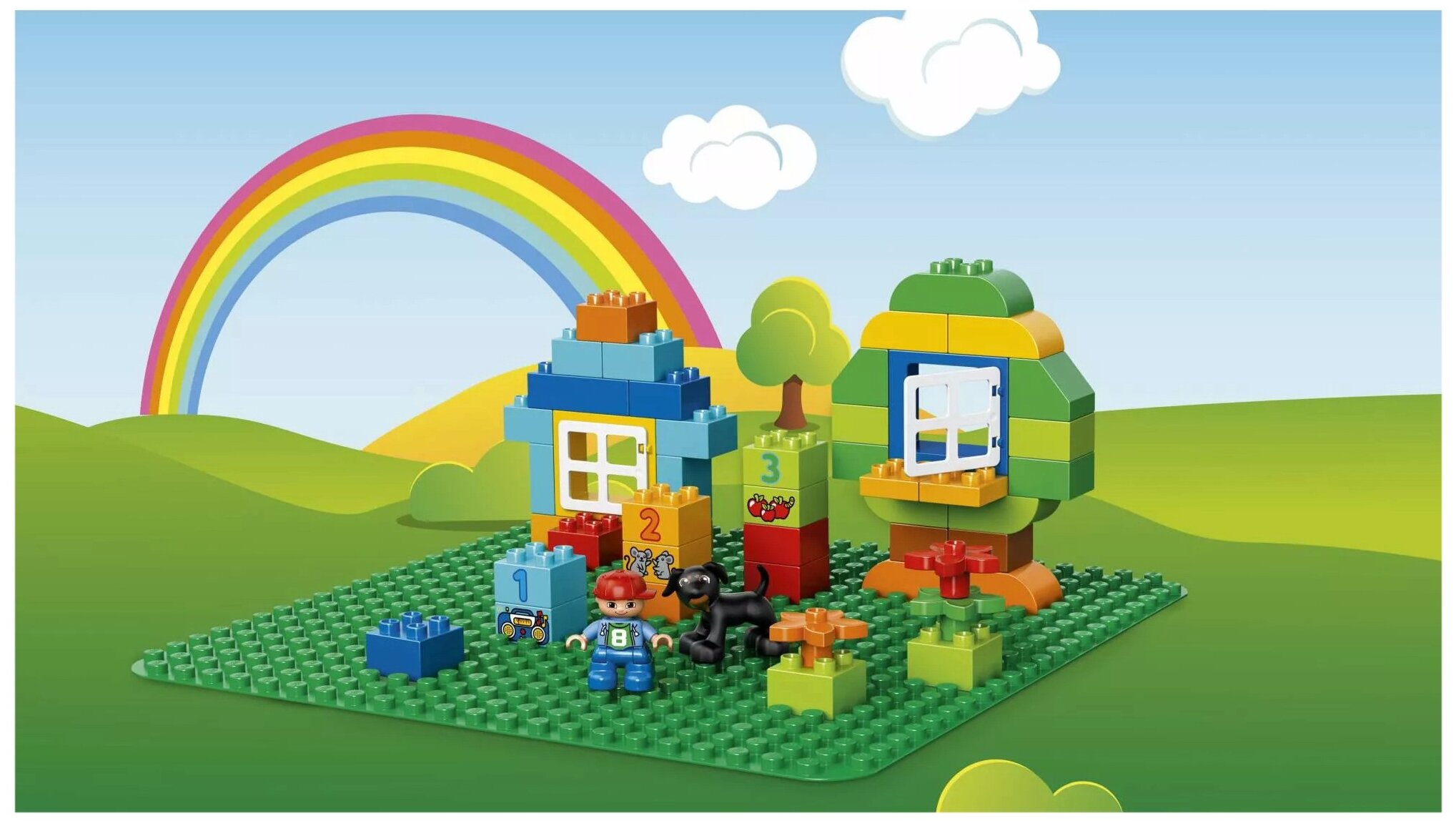 Купить Конструктор LEGO Большая строительная пластина зеленая DUPLO 2304