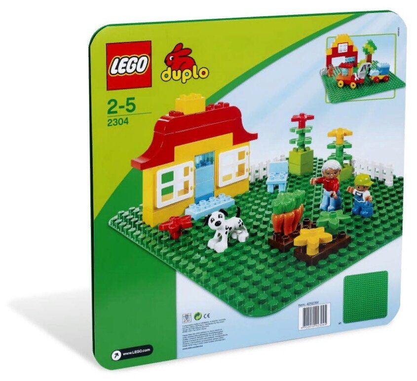 Конструктор LEGO Большая строительная пластина зеленая DUPLO 2304 Казахстан