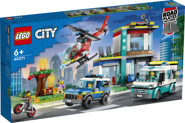 Фото Конструктор LEGO 60371 Город Штаб спасательных транспортных средств