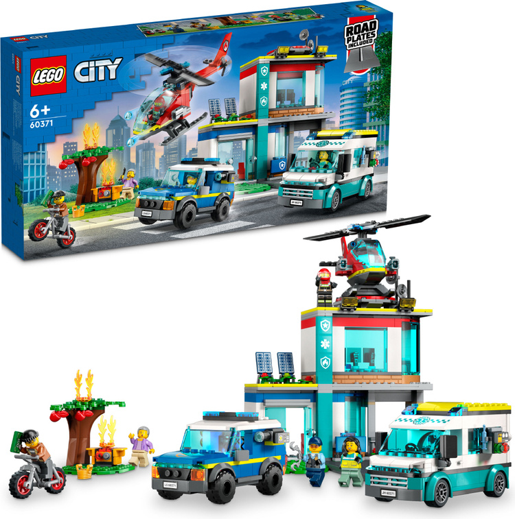 Фотография Конструктор LEGO 60371 Город Штаб спасательных транспортных средств