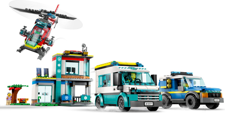 Картинка Конструктор LEGO 60371 Город Штаб спасательных транспортных средств