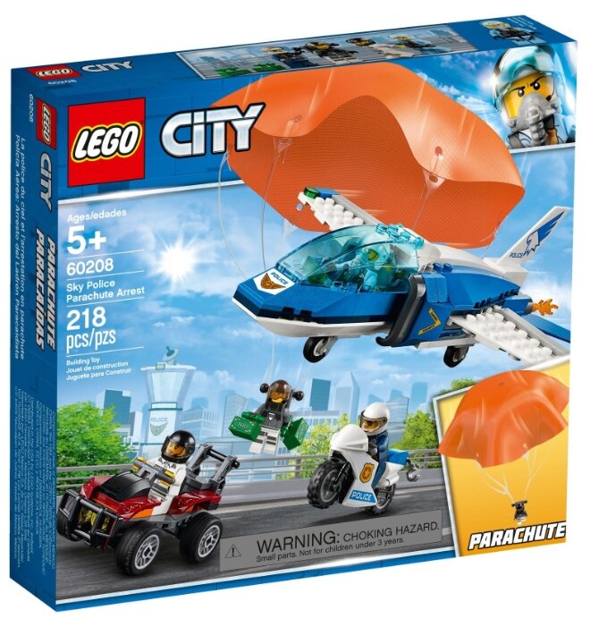 Конструктор LEGO Воздушная полиция: арест парашютиста CITY 60208