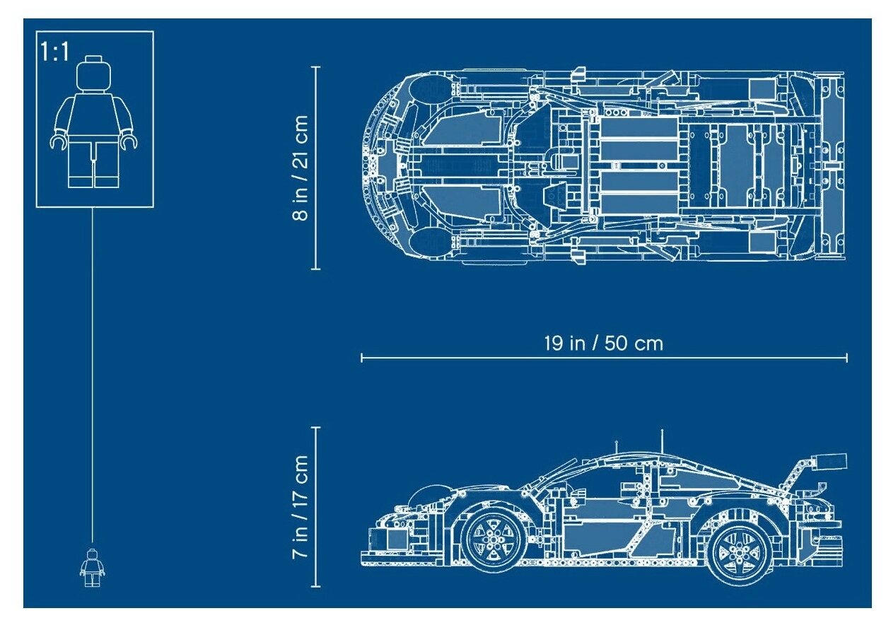 Конструктор LEGO Porsche 911 RSR Technic 42096 Казахстан