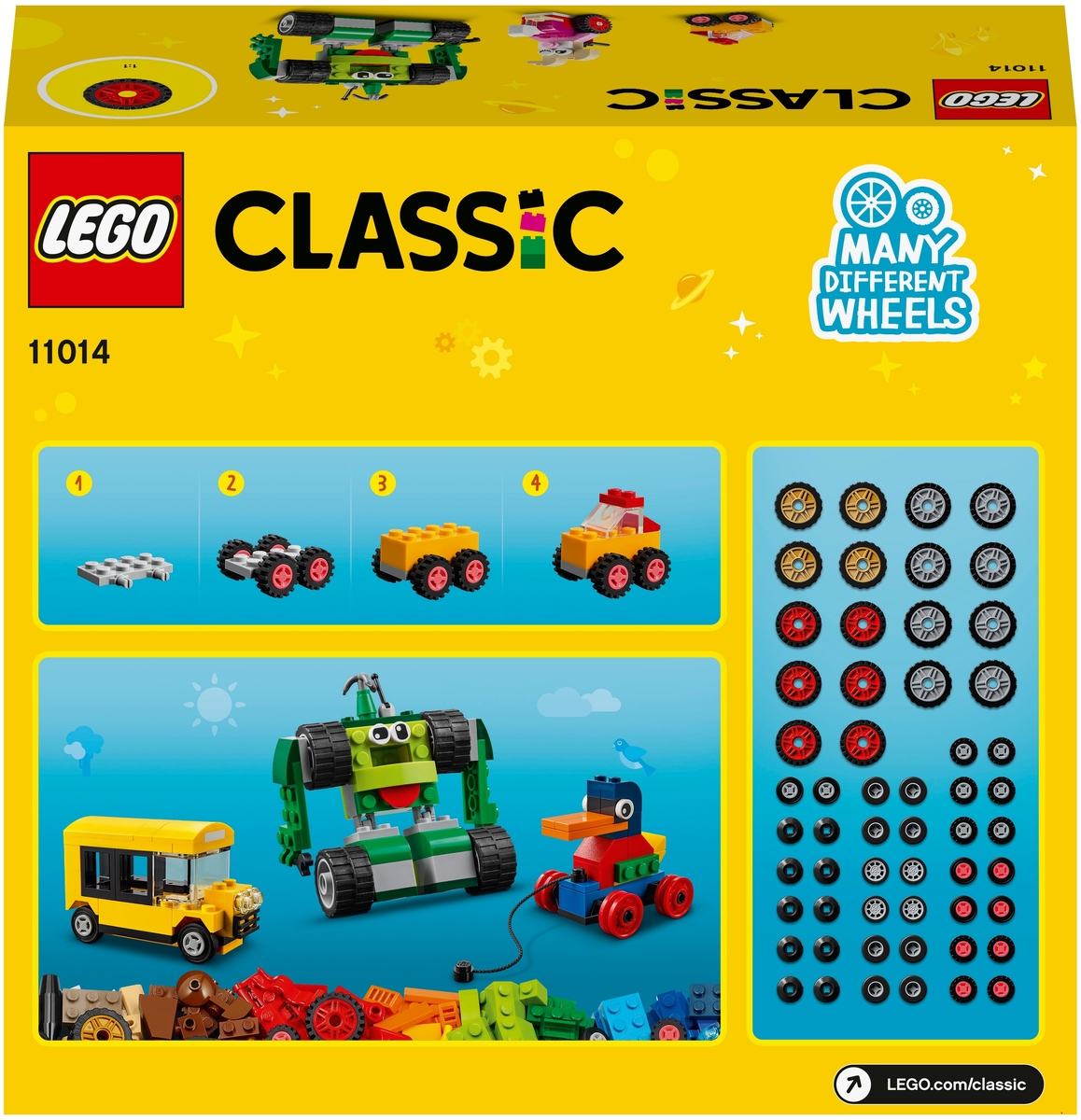 Фото Конструктор LEGO 11014 Классика Кубики и колёса